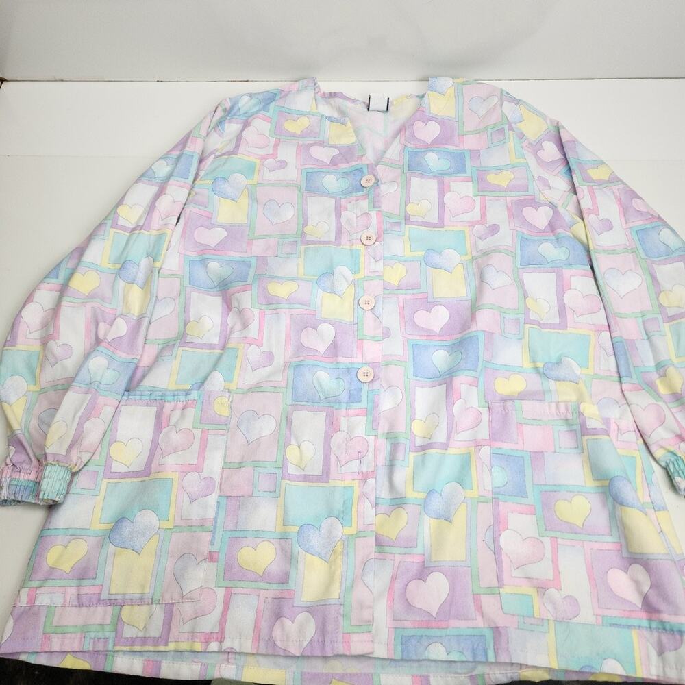 Barco Uniforms Pastel Colored Long Sleeve Scrubs Top Women's Size XL